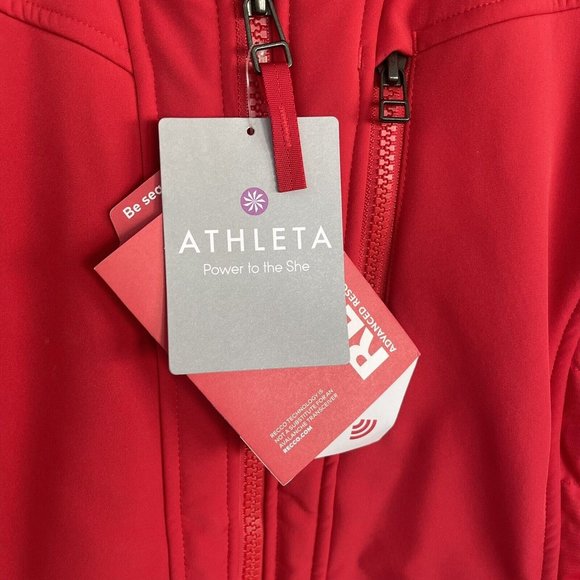 Athleta RECCO Rescue Technology Down Ski Puffer Jacket Coat Womens Medium NWT - Picture 3 of 16